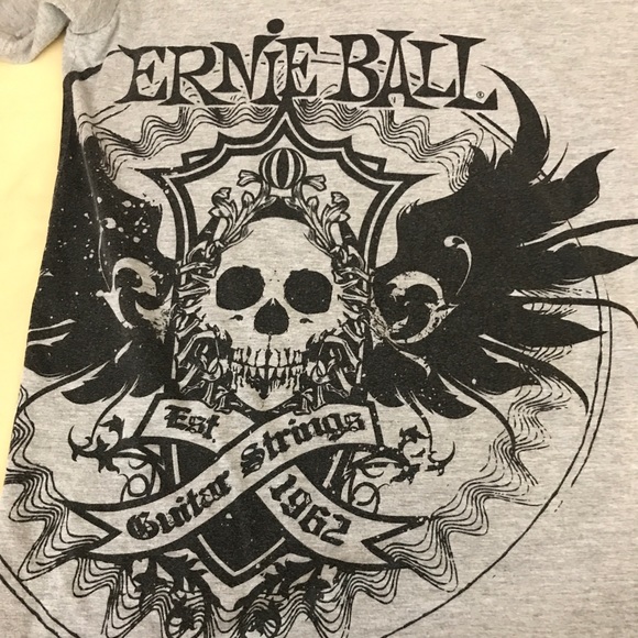 SOLD 3-18-22 Ernie Ball Guitar Strings Mshirt American Apparel - Picture 4 of 8